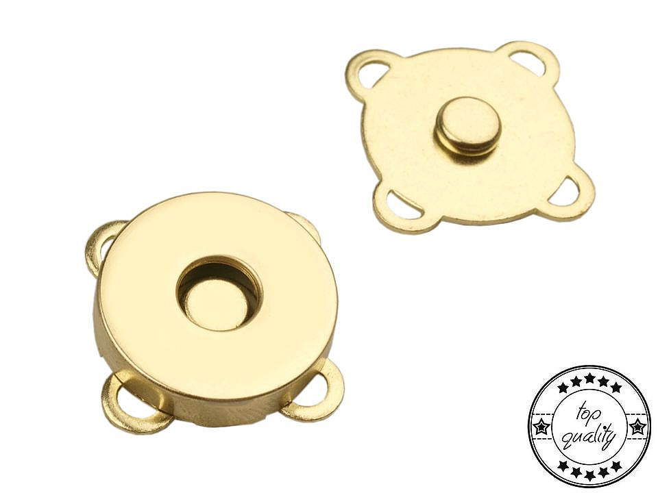 Închizatori / capse magnetice de cusut, ø18 mm - Nichel (5 Seturi)