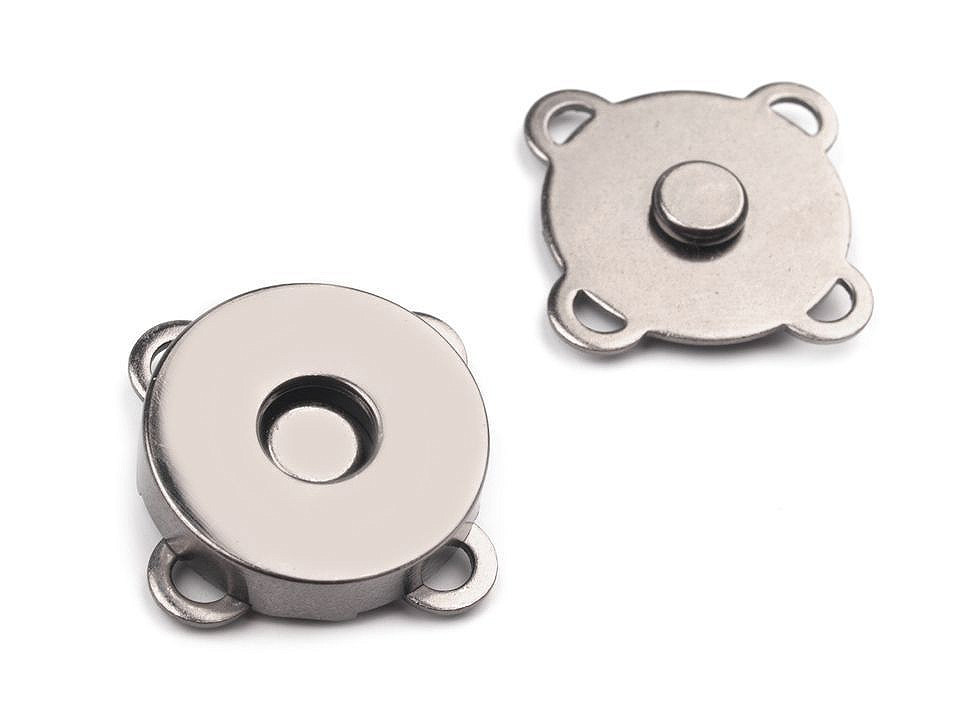 Închizatori / capse magnetice de cusut, ø18 mm - Nichel (5 Seturi)