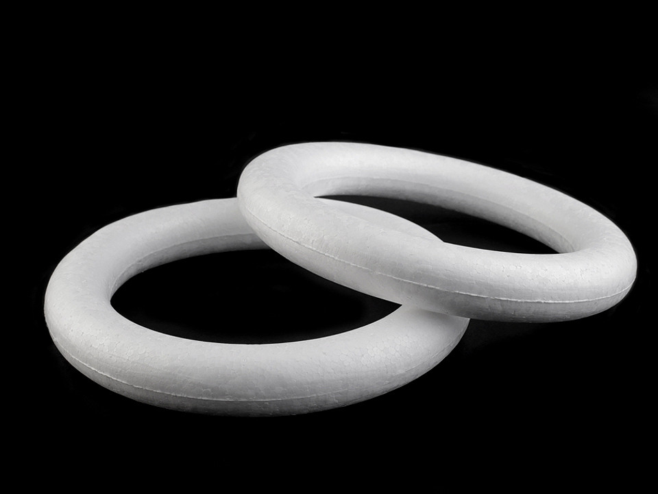 Cerc polistiren, ø20 cm - Alb (1 Bucată)