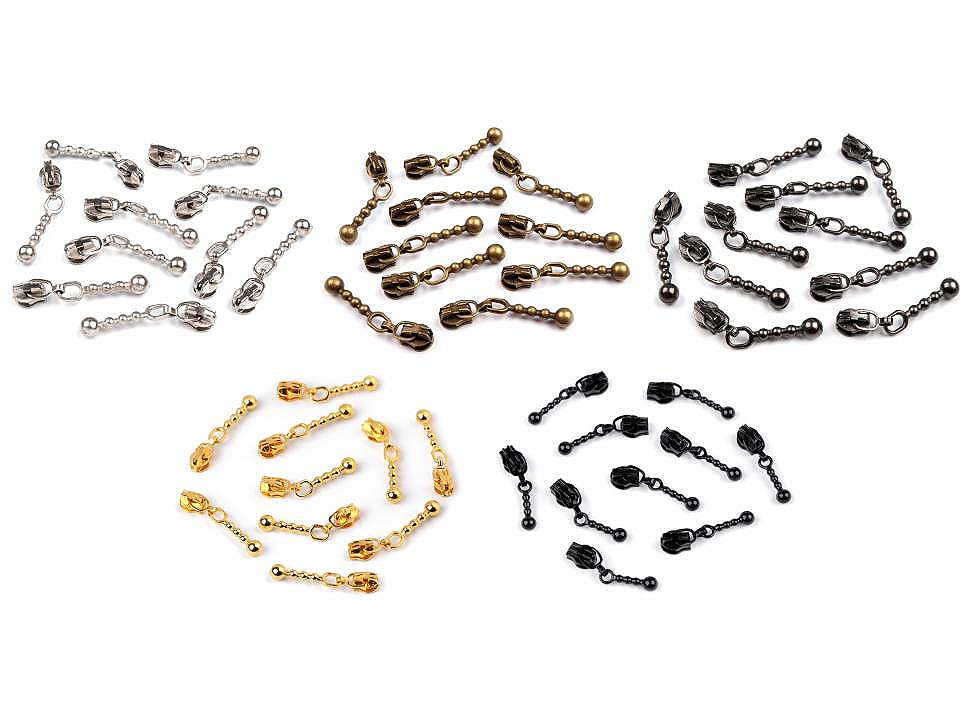 Cursor fermoar spiralat, no 3 - Auriu (10 Bucăți)