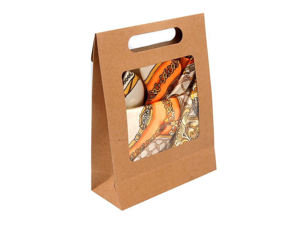 Cutie cu fereastră 16x21 cm - Maro natural (10 Bucăți)