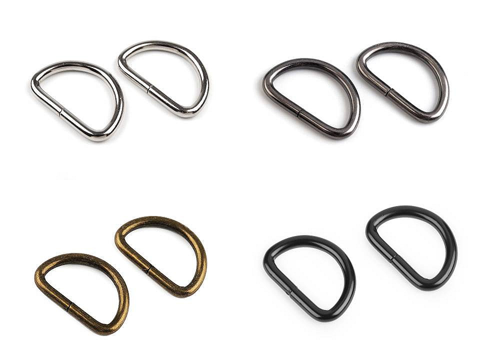 Inel metalic tip d, lățime 25 mm - Alamă antică (50 Bucăți)
