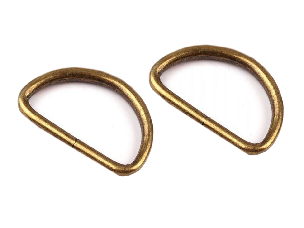 Inel metalic tip d, lățime 32 mm - Alamă antică (10 Bucăți)