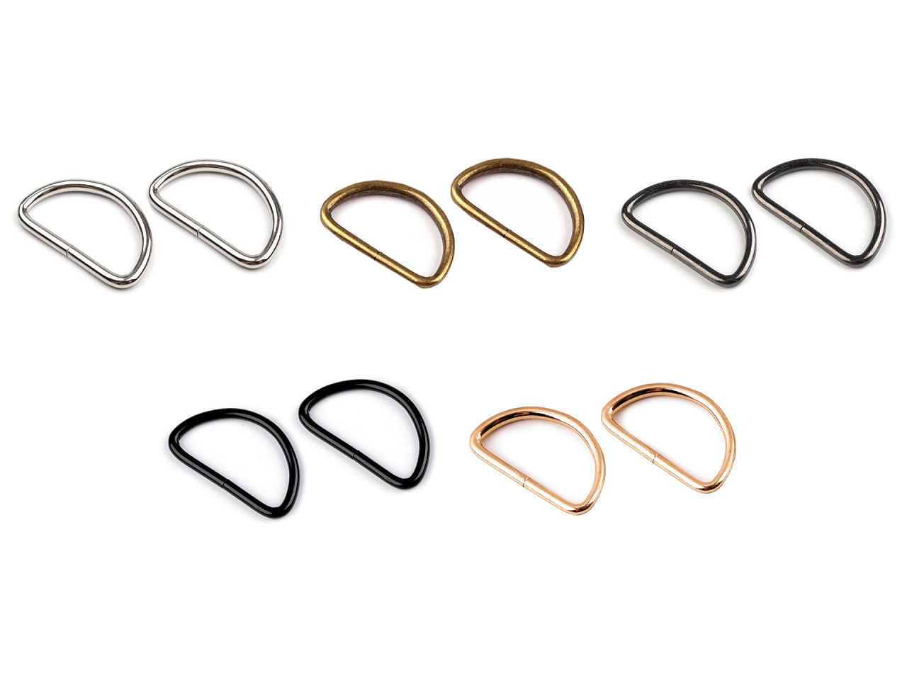 Inel metalic tip d, lățime 32 mm - Alamă antică (10 Bucăți)