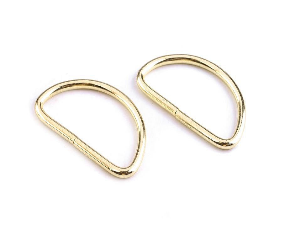 Inel metalic tip d, lățime 25 mm - Lac negru (10 Bucăți)