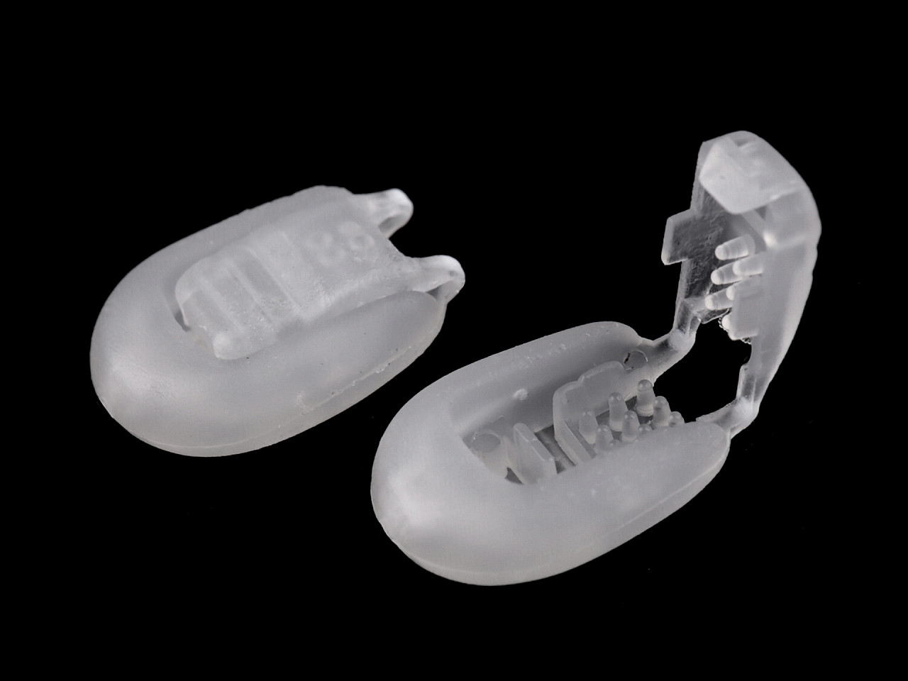 Capăt șnur, 15x19 mm - Negru (100 Bucăți)