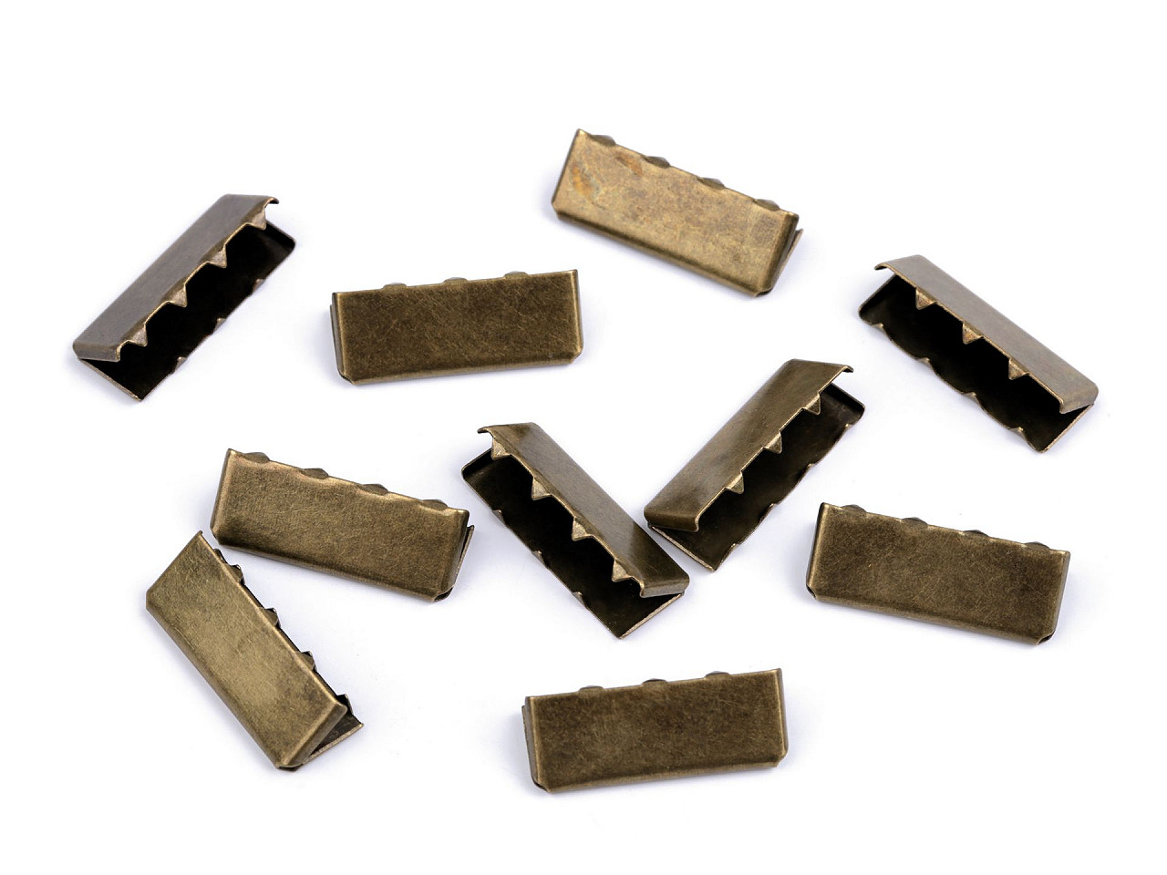 Capăt / terminație  panglică, 25 mm - Auriu rose (10 Bucăți)