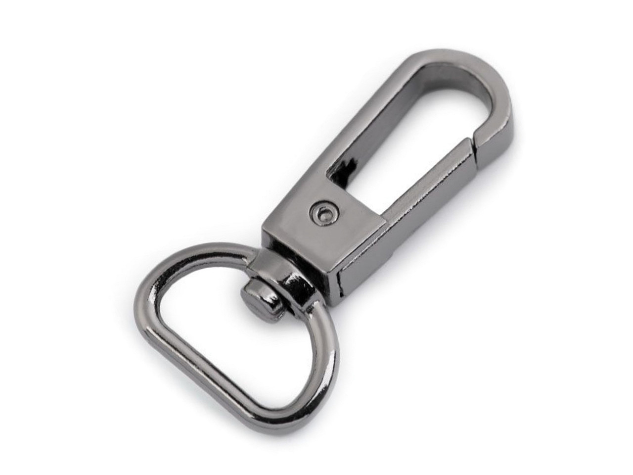 Carabină metalică pivotantă, gaură 15 mm - Nichel negru (1 Bucată)