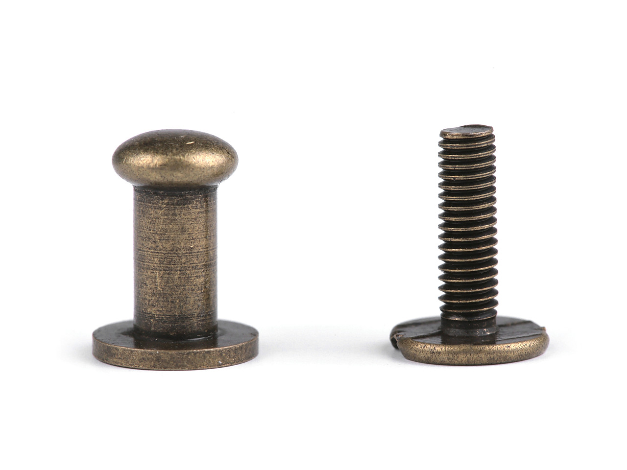 Butoni cu șurub pentru pielarie, ø6 mm - Nichel (10 Perechi)