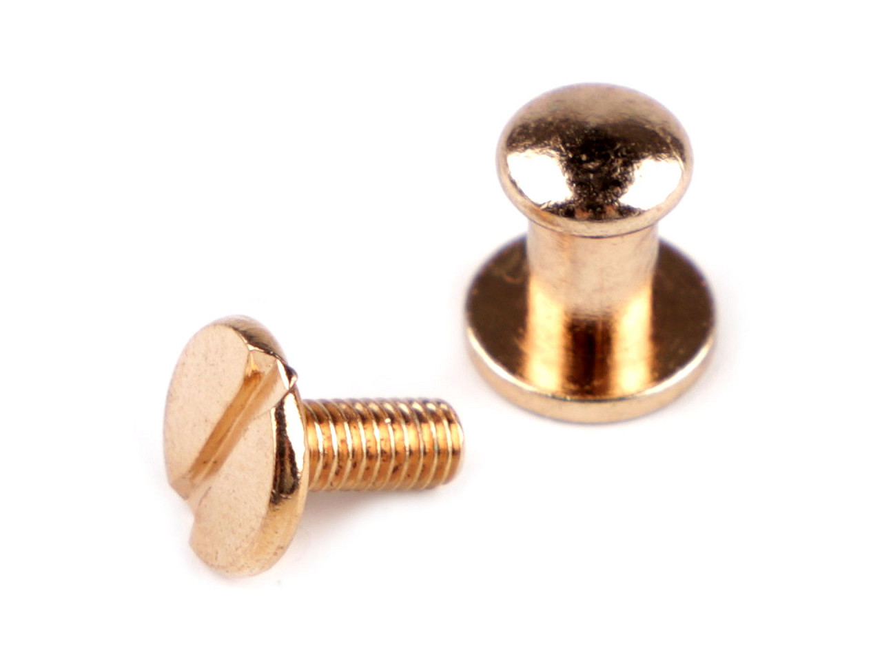 Butoni cu șurub pentru pielarie, ø6 mm - Nichel (10 Perechi)