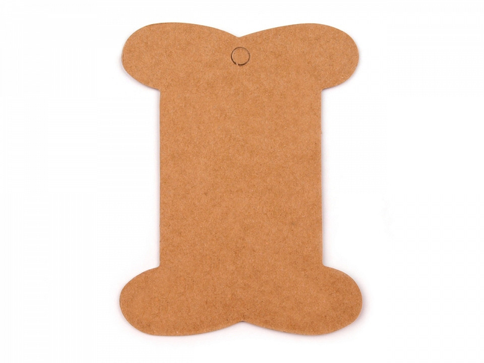 Card expunere panglici / șnururi, 8x10,5 cm - Natur (25 Bucăți)