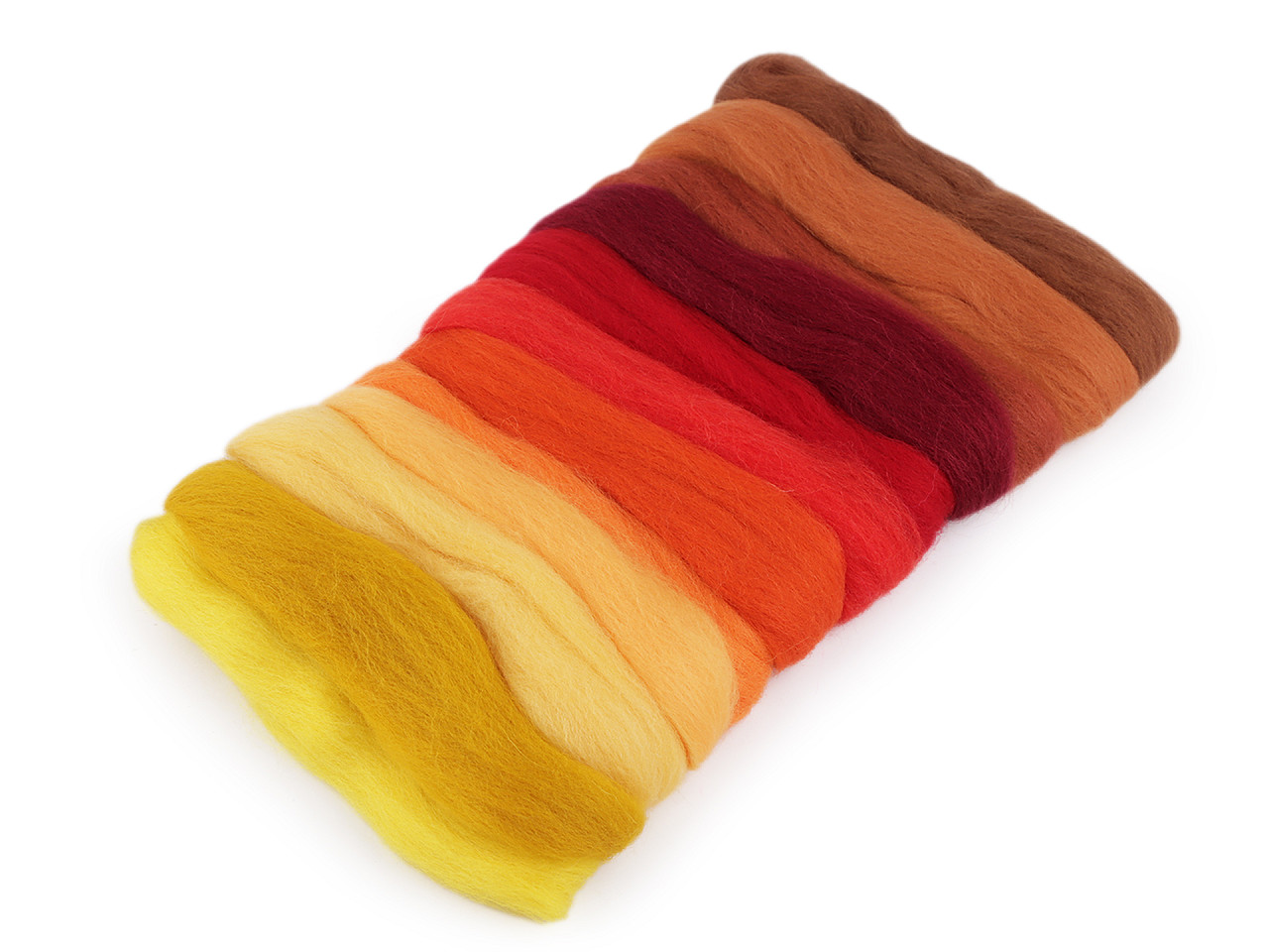 Lână merinos pieptănată, 50 g, 12 culori/set - Mix (1 Sac)