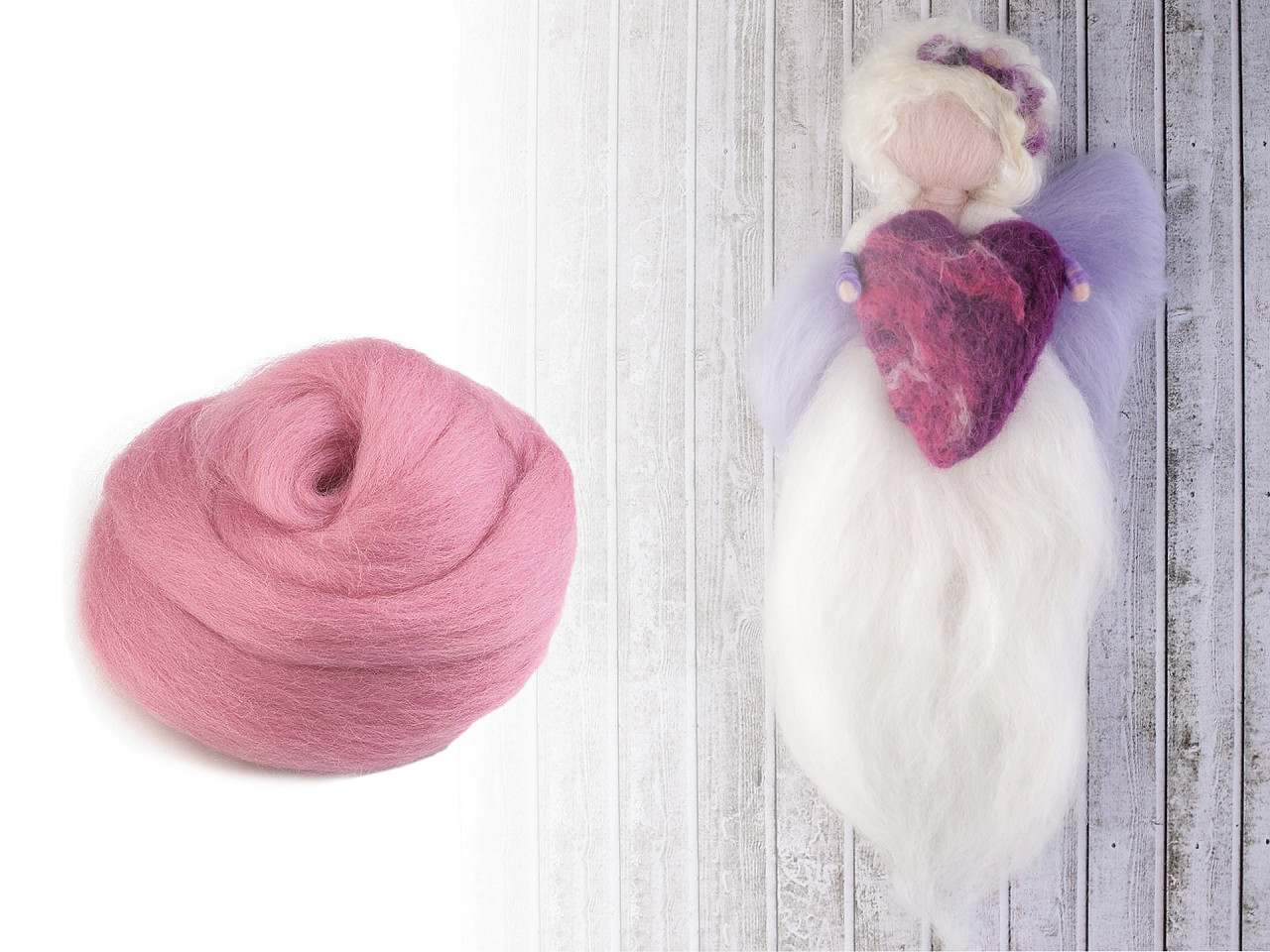 Lână merinos pieptănată, 20 g - Maro coniac (1 Sac)