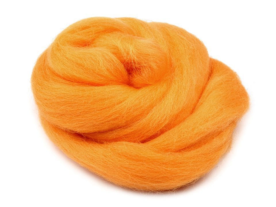 Lână merinos pieptănată, 20 g - Maro coniac (1 Sac)