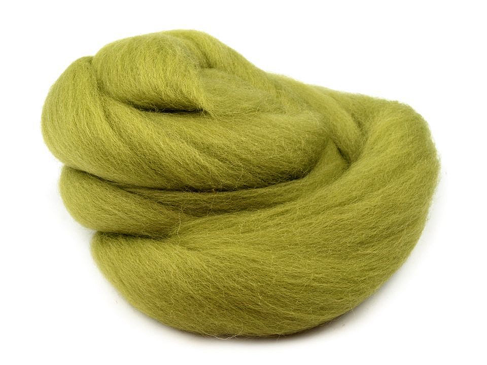 Lână merinos pieptănată, 20 g - Maro coniac (1 Sac)