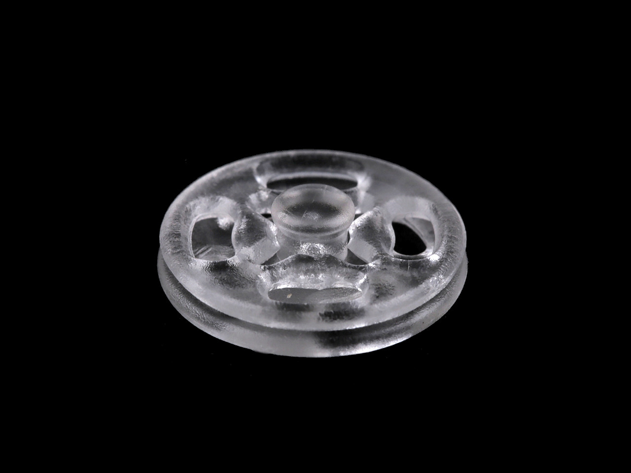 Capse de cusut din plastic, ø13 mm, ø15 mm - Transparent (10 Perechi)