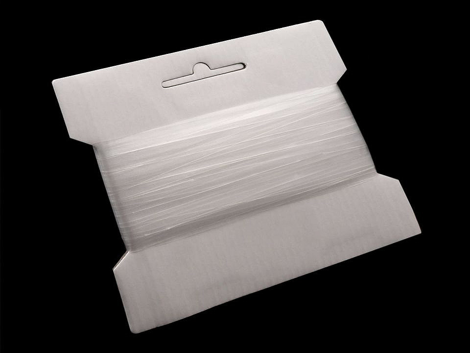 Elastic siliconic, lățime 8 mm - Transparent (500 Metri)