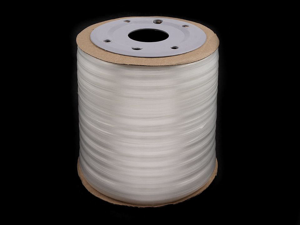 Elastic siliconic, lățime 8 mm - Transparent (500 Metri)