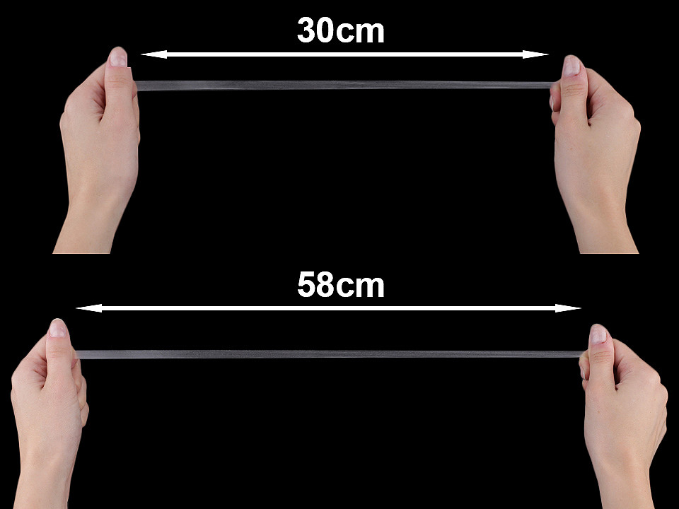 Elastic siliconic, lățime 8 mm - Transparent (500 Metri)