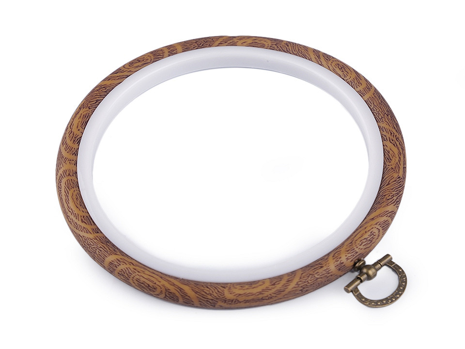 Gherghef / ramă pentru broderie, ø12 cm - Maro (1 Bucată)
