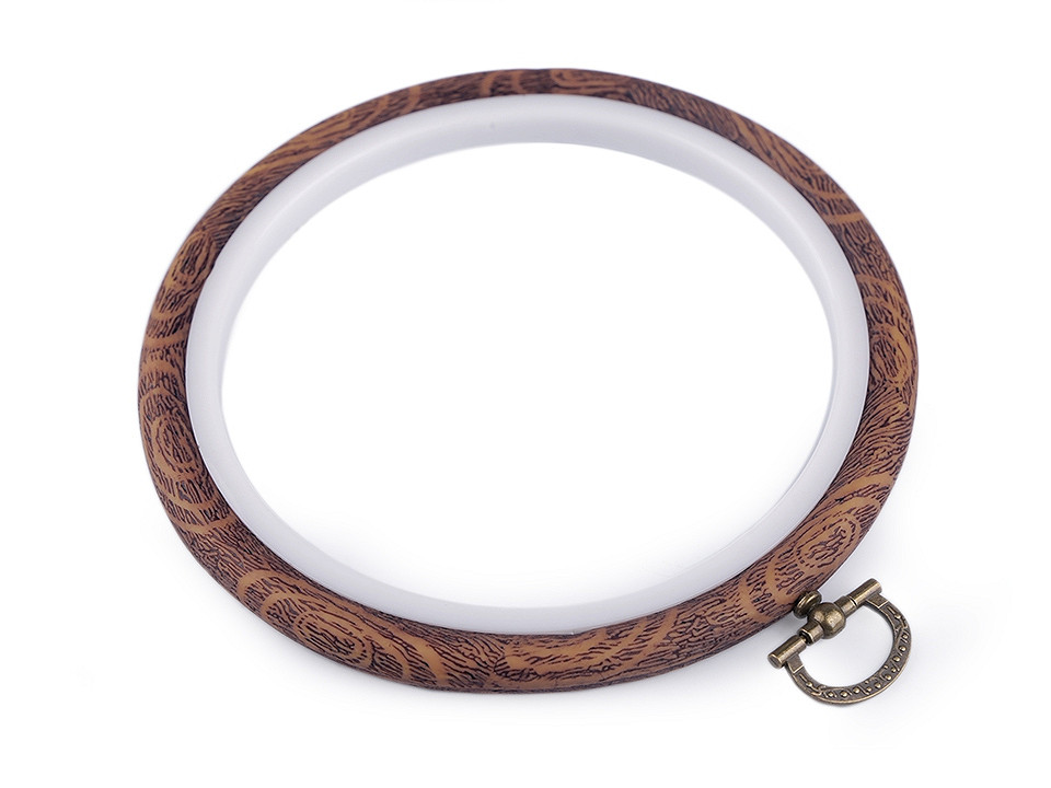 Gherghef / ramă pentru broderie, ø12 cm - Maro (1 Bucată)