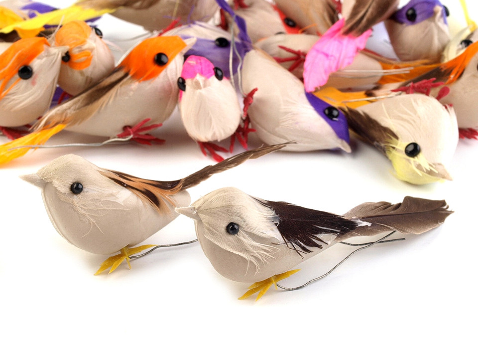 Păsărele decorative - Mix culori (6 Bucăți)