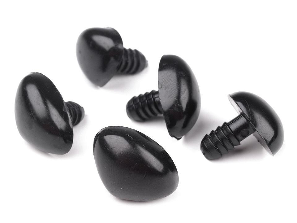 Nas pentru jucării cu dispozitiv de siguranță, 15x20 mm - Negru (50 Seturi)