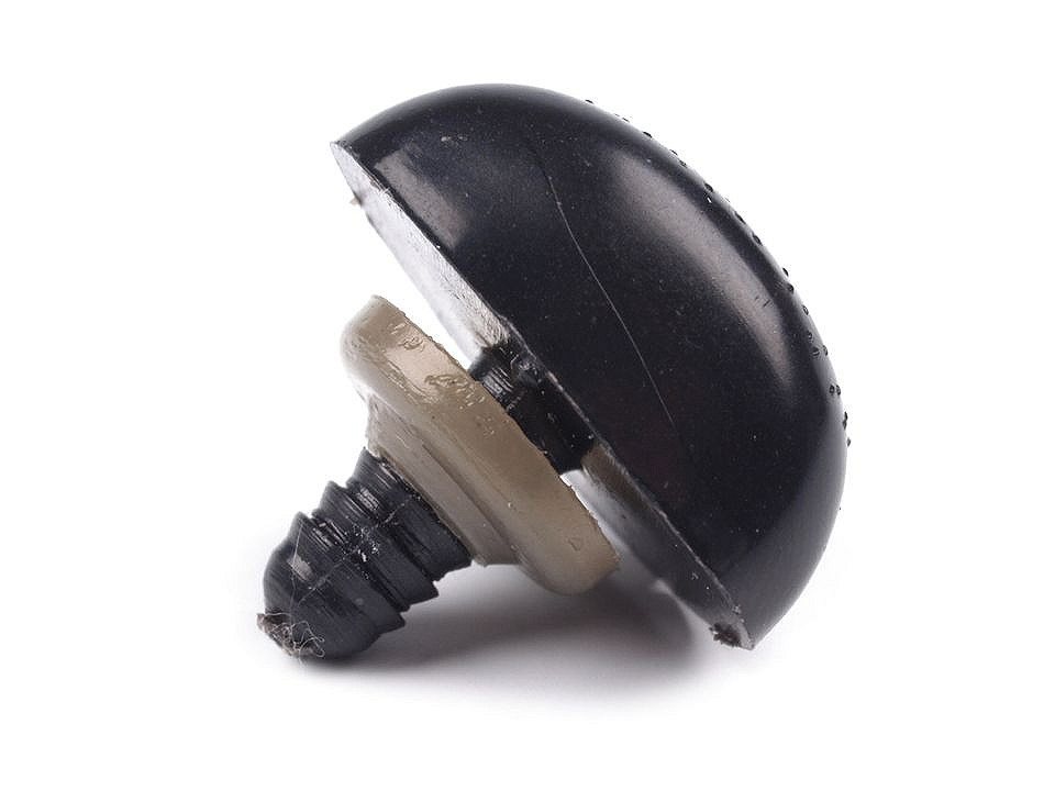 Nas pentru jucării cu dispozitiv de siguranță, 15x20 mm - Negru (50 Seturi)