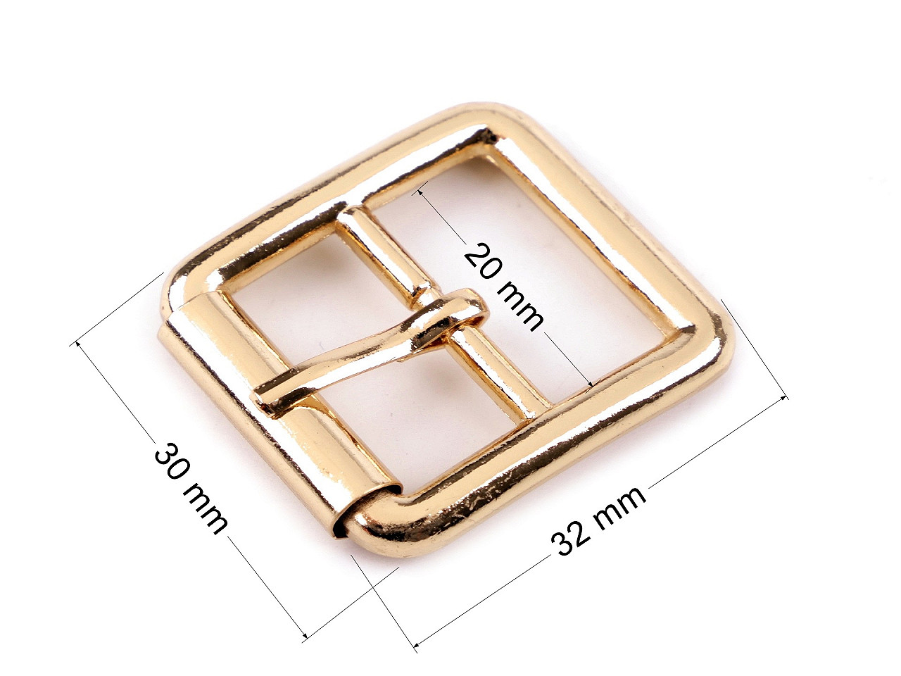 Cataramă cu rolă, 20 mm - Alamă antică (1 Bucată)