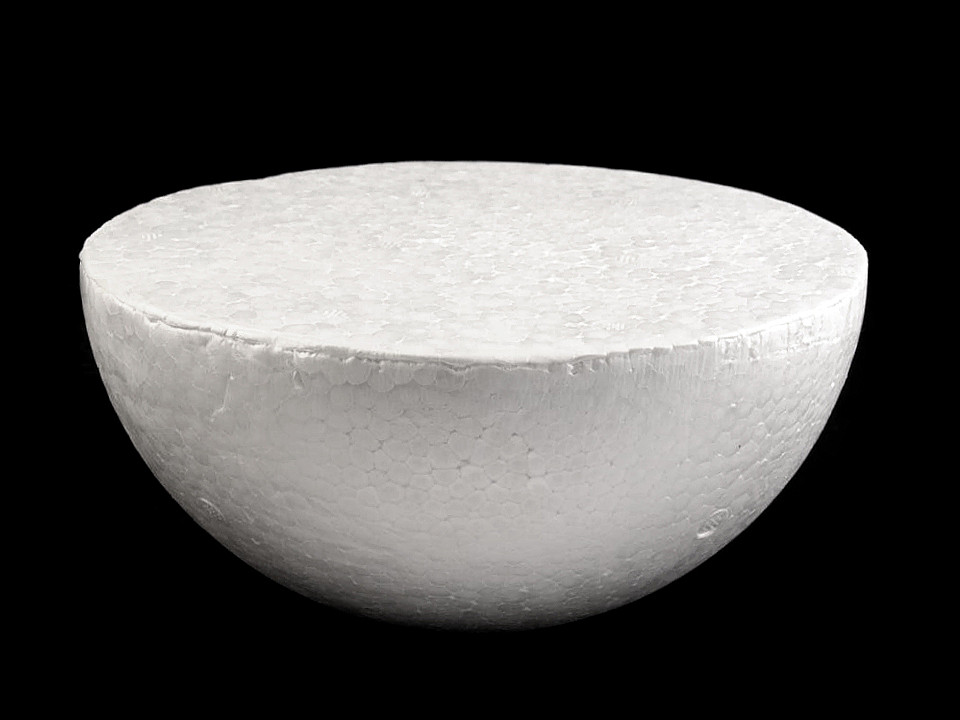 Semisferă polistiren, ø19 cm - Alb (1 Bucată)