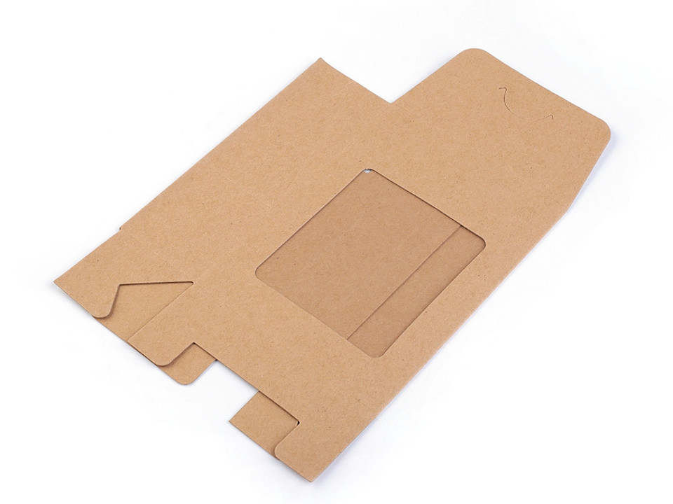 Cutie cu fereastră - Maro natural (50 Bucăți)