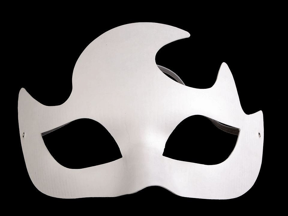 Mască de carnaval decorabilă - Alb (1 Bucată)