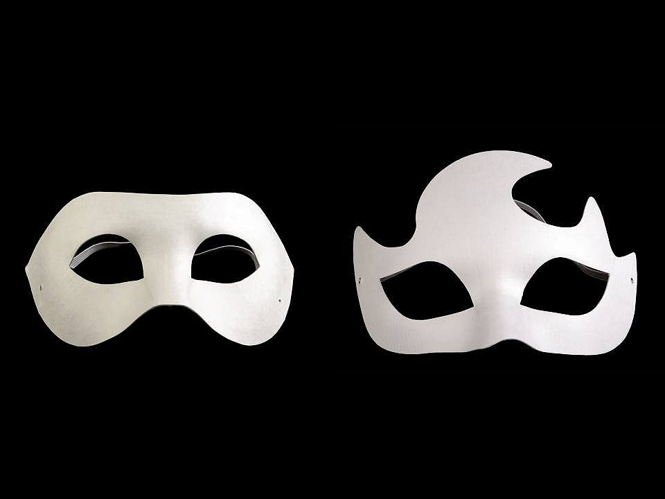 Mască de carnaval decorabilă - Alb (1 Bucată)