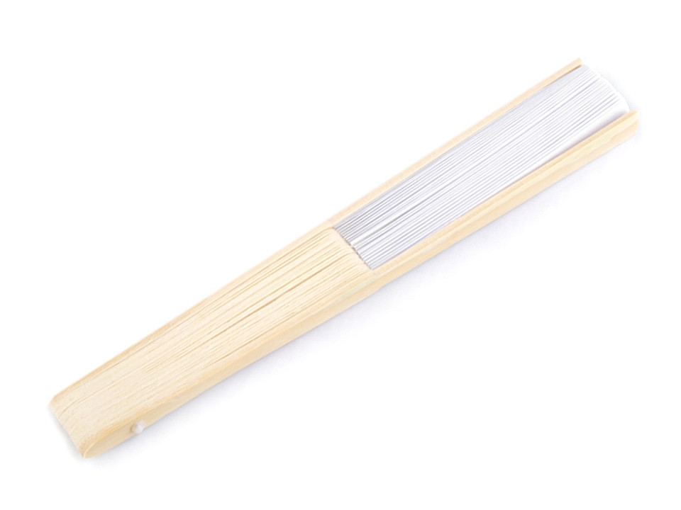 Evantai decorabil, 21x36 cm - Alb (1 Bucată) Evantai decorabil, 21x36 cm - Alb (1 Bucată)