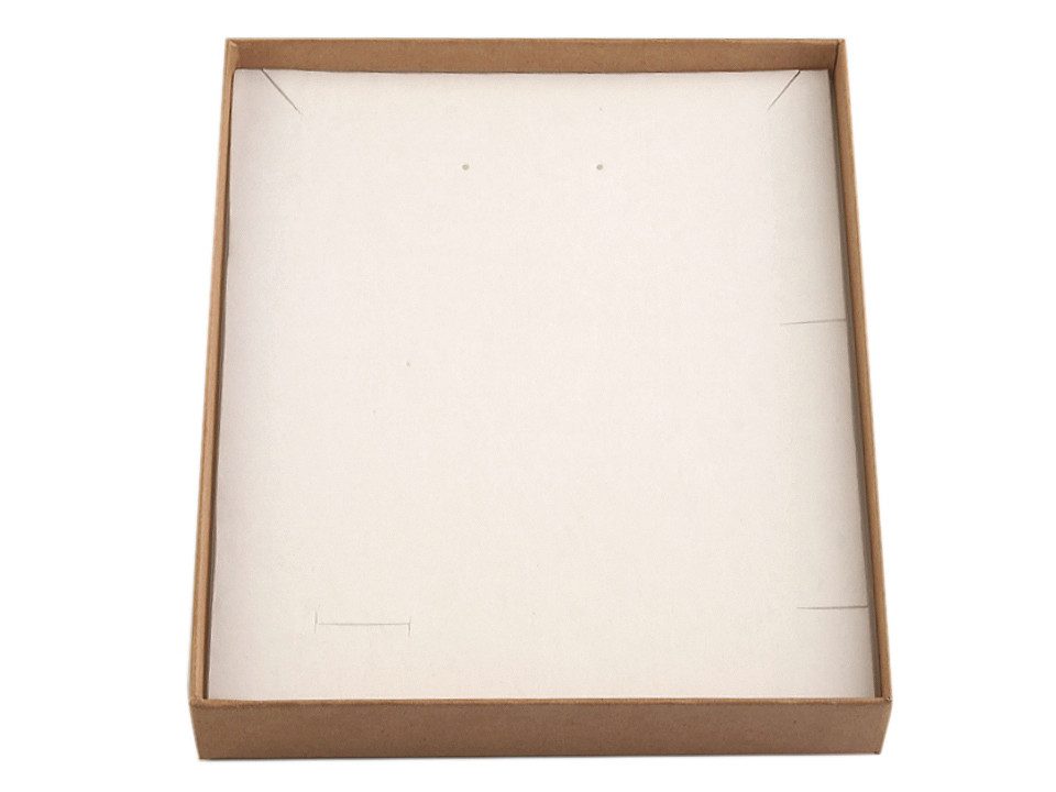 Cutie cu capac transparent, capitonată, 16x19,5 cm - Maro natural (1 Bucată)