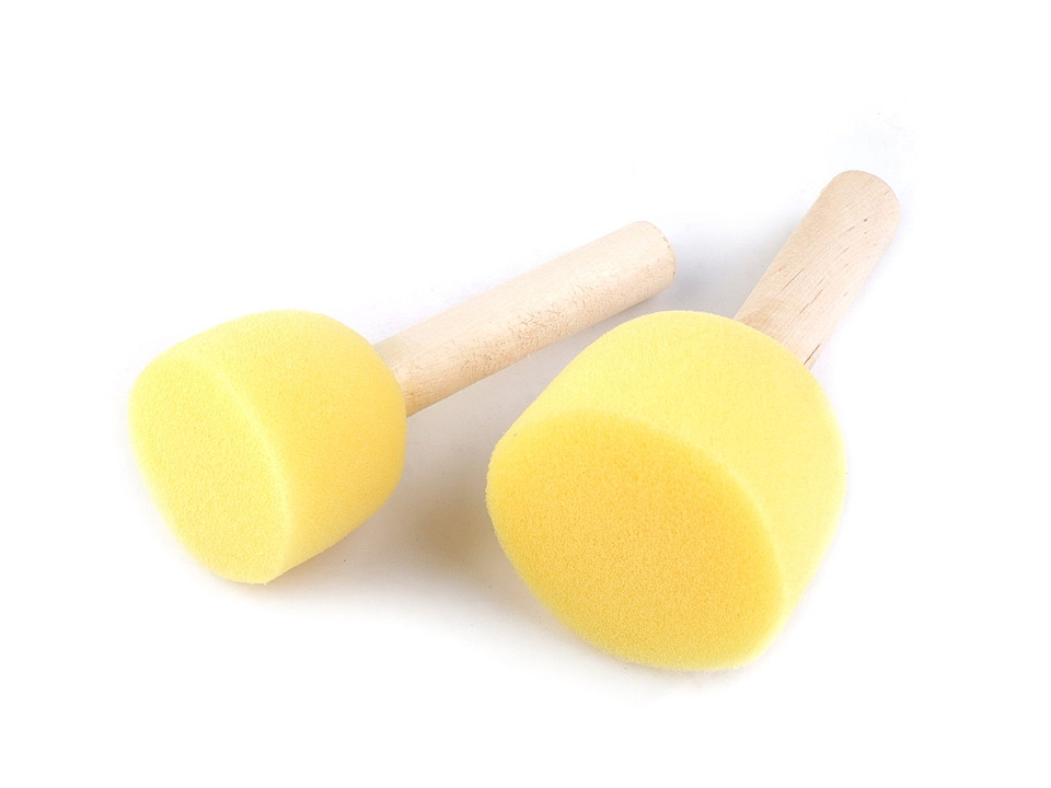 Pensule de tamponare din burete, 5 buc/set - Galben deschis (1 Set)