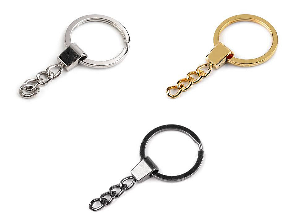 Bază breloc, ø30 - Nichel (5 Bucăți)