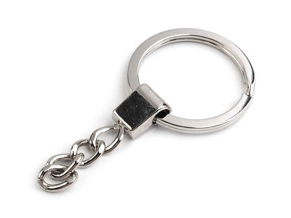 Bază breloc, ø30 - Nichel (5 Bucăți)