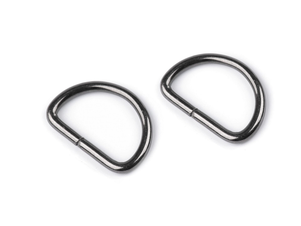 Inel metalic tip d, lățime 12 mm - Nichel negru (20 Bucăți)