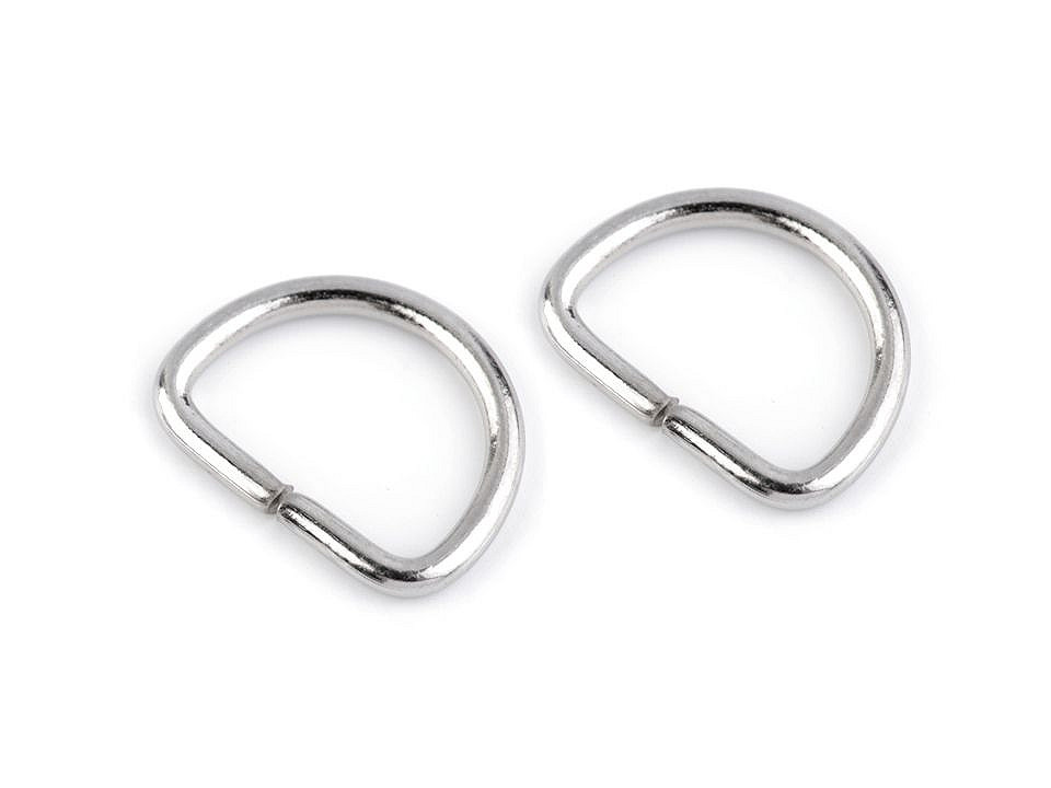 Inel metalic tip d, lățime 12 mm - Nichel negru (20 Bucăți)