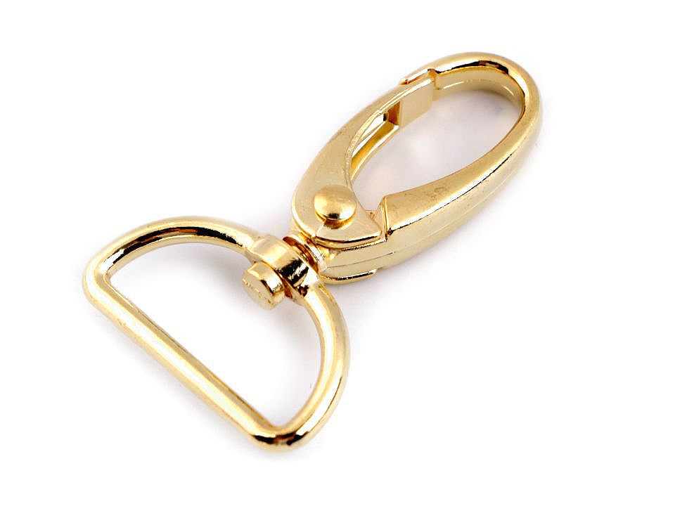 Carabină metalică pivotantă, gaură 25 mm - Auriu (10 Bucăți)