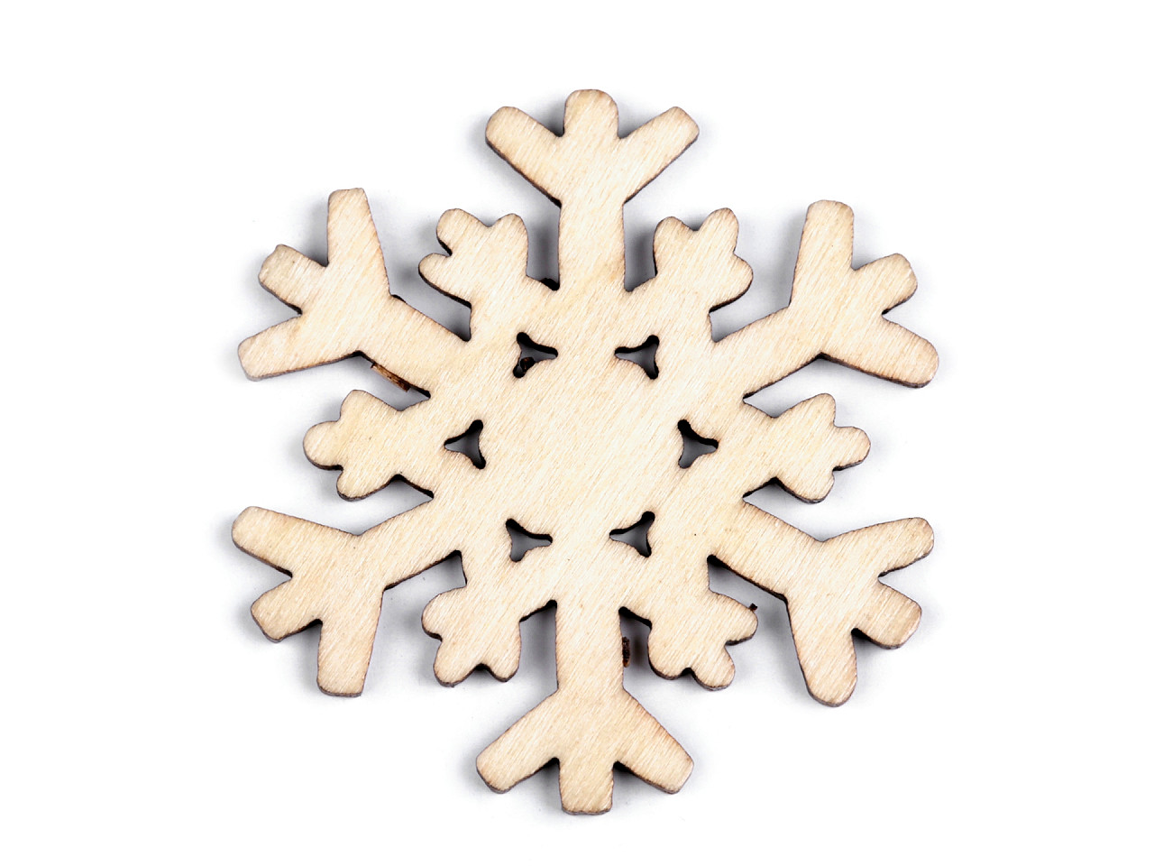 Fulgi de nea din lemn - Alb (20 Bucăți)