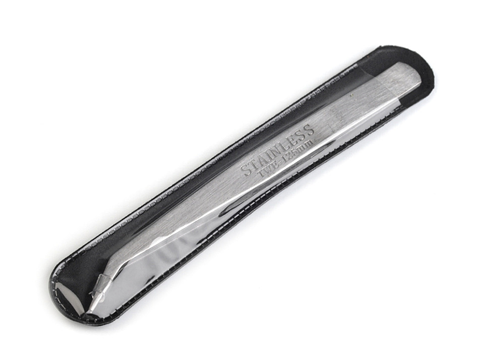 Pensetă metalică, lungime 12,5 cm - Nichel (10 Bucăți)