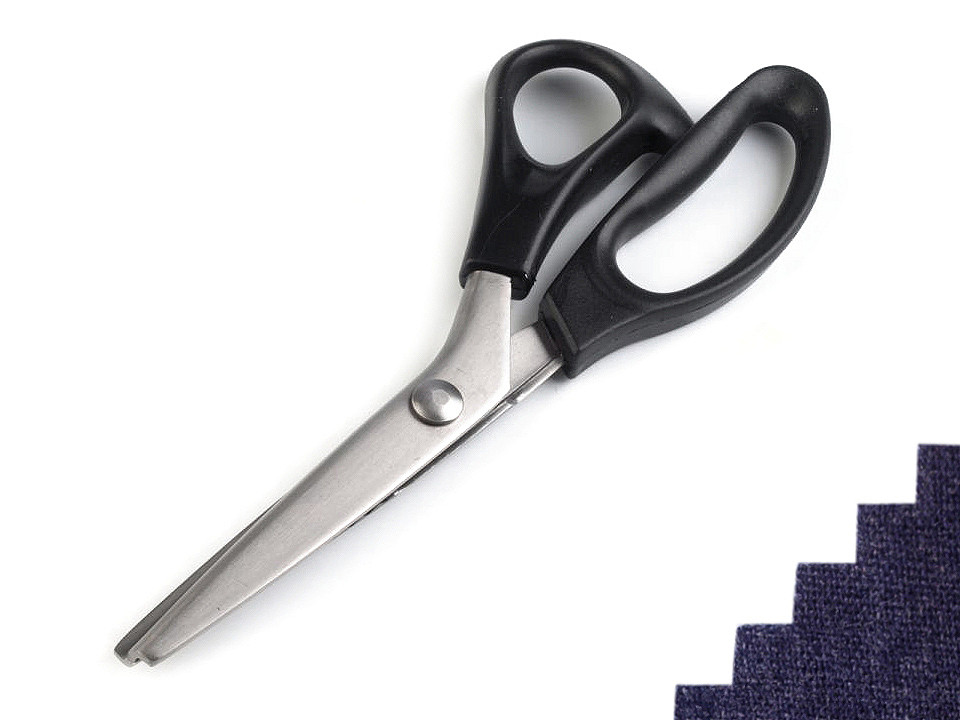 Foarfecă festonat zig zag, lungime 24 cm - Negru (1 Bucată)