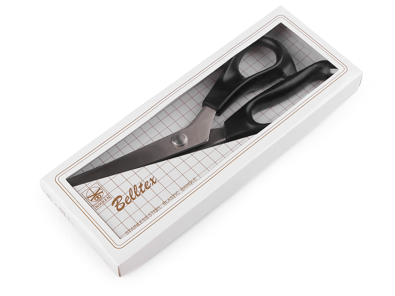 Foarfecă festonat ondulată, lungime 23 cm - Negru (1 Bucată)