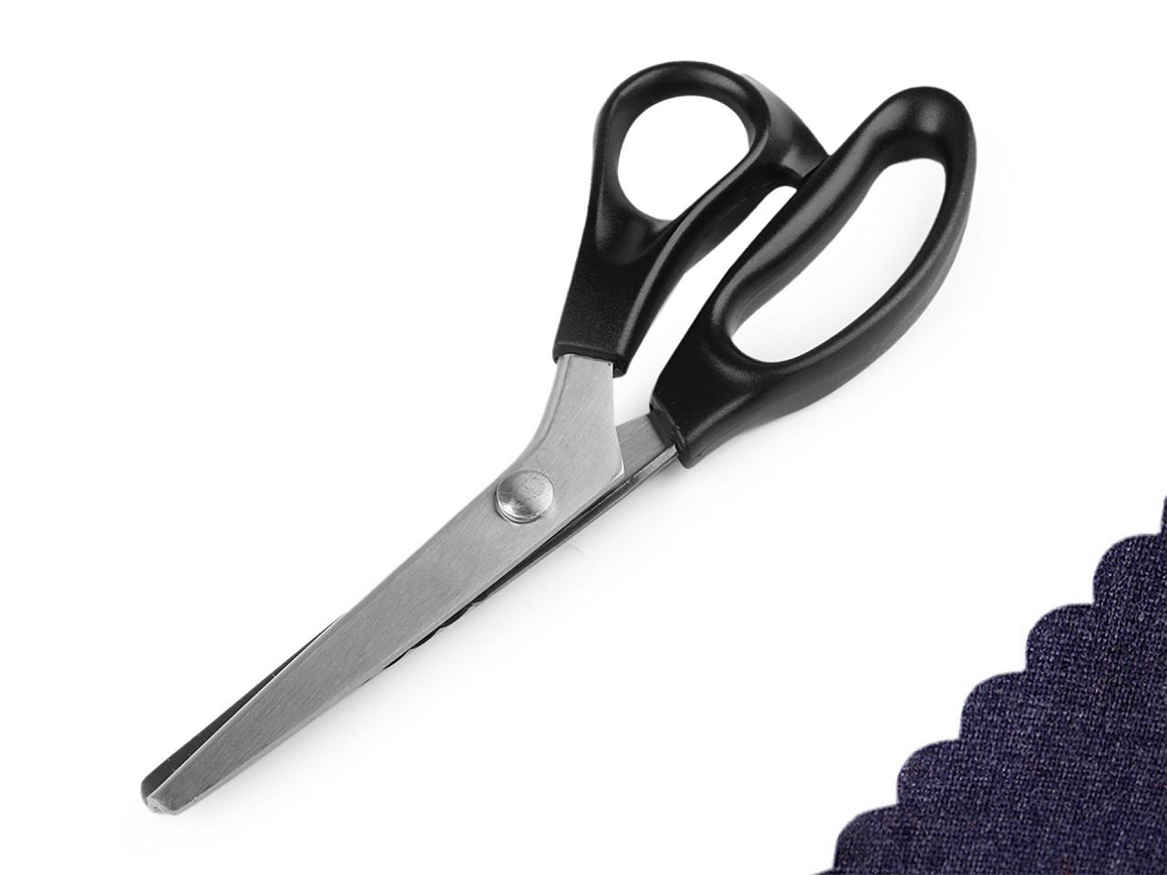 Foarfecă festonat ondulată, lungime 23 cm - Negru (1 Bucată)