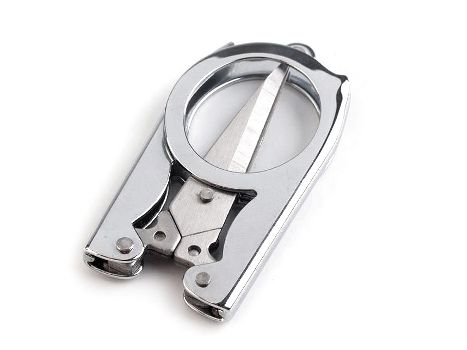 Forfecuţă pliabilă, lungime 10 cm - Nichel (12 Bucăți)