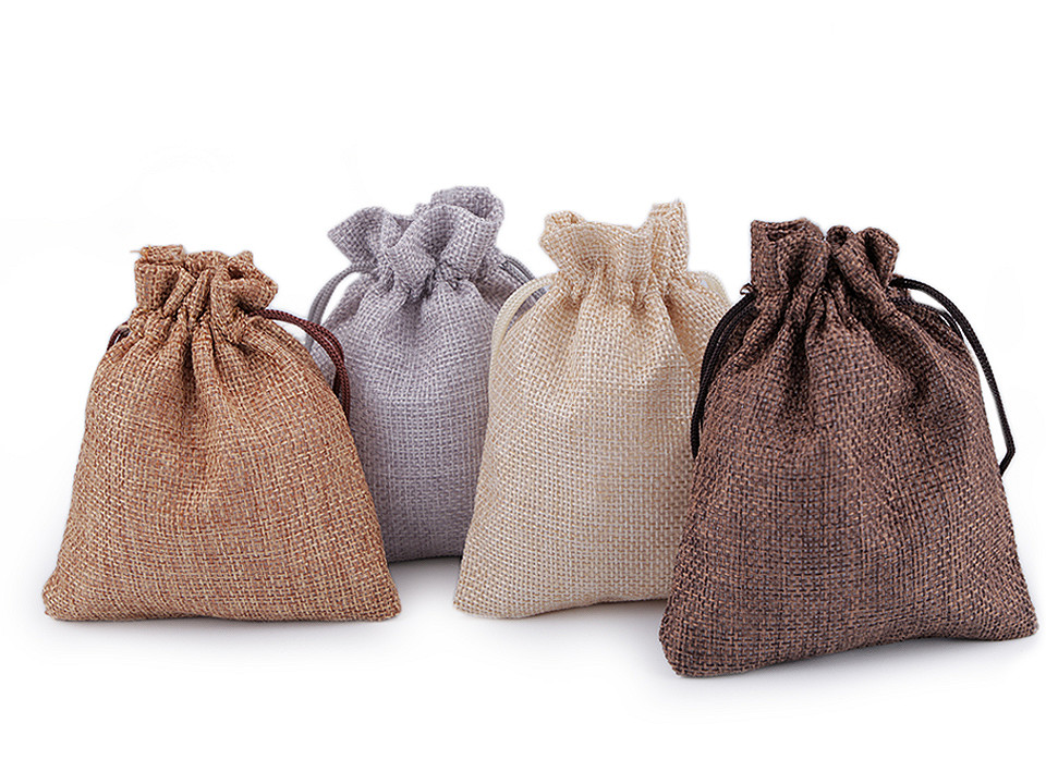 Săculeț rustic imitație iută, 10x12 cm - Gri perlă (50 Bucăți) Săculeț rustic imitație iută, 10x12 cm - Gri perlă (50 Bucăți)