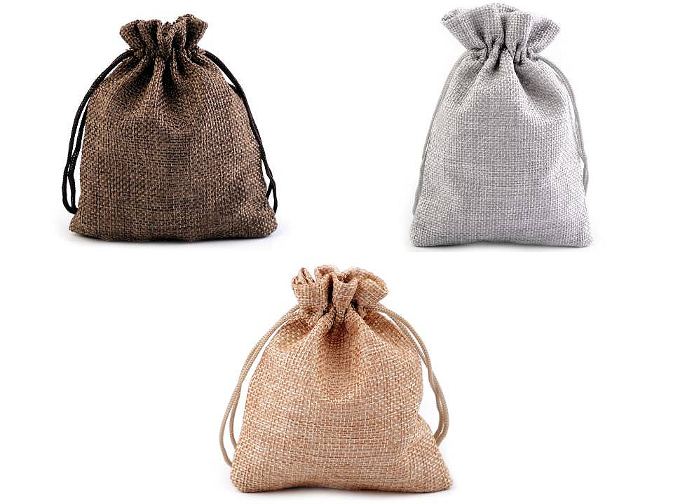 Săculeț rustic imitație iută, 10x12 cm - Gri perlă (50 Bucăți) Săculeț rustic imitație iută, 10x12 cm - Gri perlă (50 Bucăți)