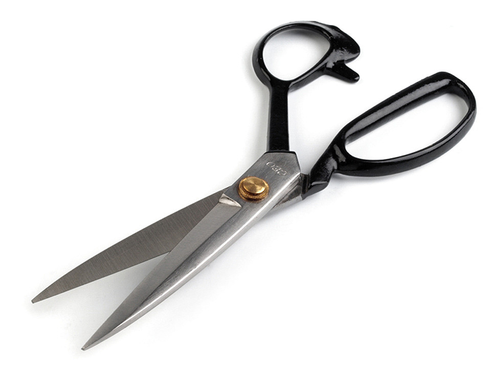 Foarfecă de croitorie, integral metalică, lungime 23 cm - Negru (1 Bucată)